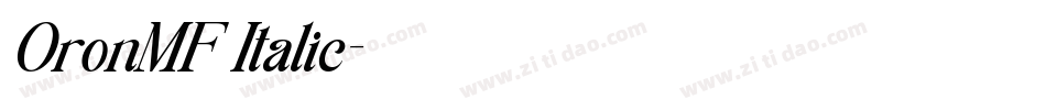 OronMF Italic字体转换